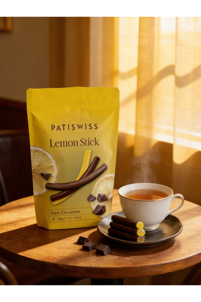 Patiswiss Bitter Çikolatalı Limon Çubukları, 80G