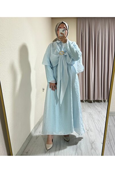 Meray Butik فستان تول مودال أنيق مع عباءة للمحجبات