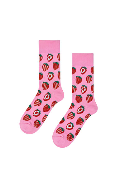 CARNAVAL SOCKS جوارب صيفية ملونة بلون الفراولة الوردية للجنسين