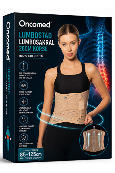 Oncomed Lumbostad Lumbosakral 26cm Bel Korsesi Bej Standart Fıtık Rahatlatır ...