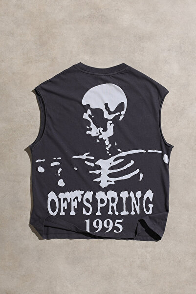 Overdrive Offspring Smash 1995 Vintage Ροκ Αμάνικο Oversize T-shirt