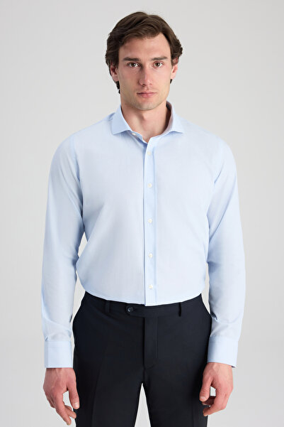 D'S Damat قميص Ds Damat Slim Fit باللون الأزرق للعناية النانوية