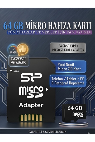 nextbuy 64 Gb Micro Sd Kart Veri Aktarımı-Depolama Hafıza Kartı Tüm Cihazlara...
