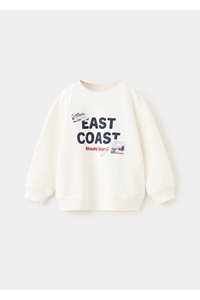 MANGO Baby Desenli pamuklu sweatshirt