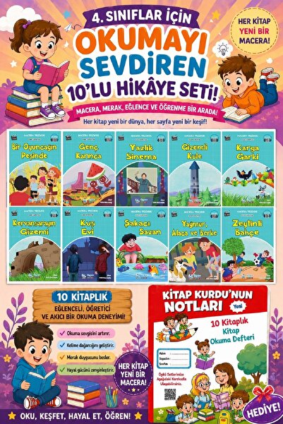 Üçgen Yayıncılık 4.Sınıflar İçin Okumayı Sevdiren 10 lu Hikaye Seti 3 (Kitap ...