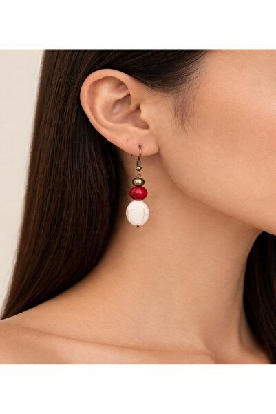 LeylanTakı Women's Natural Stone Earrings Bijouterie Trendy Stylish Gift