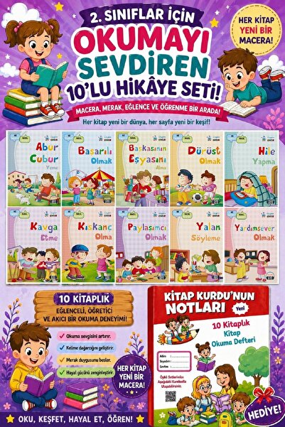 Üçgen Yayıncılık 2.Sınıflar İçin Okumayı Sevdiren 10 lu Hikaye Seti 10 (Kitap...