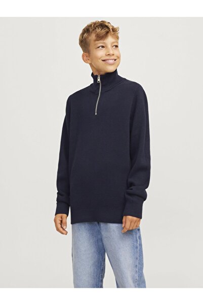 Jack & Jones Junior Strickjacke mit Viertelreißverschluss Strickjacke mit Vie...