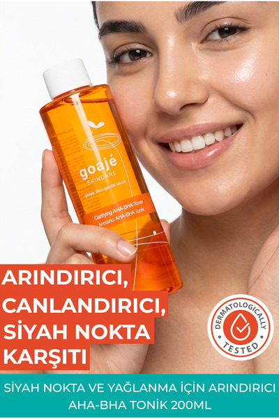 Goajé SKINCARE Siyah Noktalar ve Yağlanma için Arındırıcı AHA-BHA Tonik