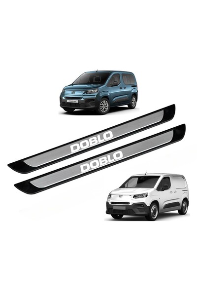 Dbc Online FIAT DOBLO KROM KAPI EŞİK KORUMA 2 PARÇA KAPI EŞİĞİ ÇİZİLMEYE KARŞI