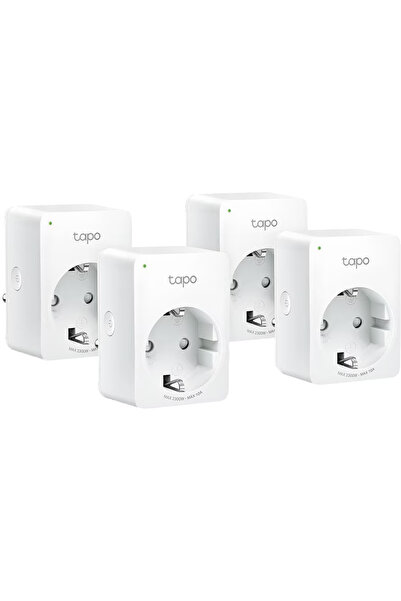 TP-LINK Prize inteligente Mini Tapo P100 (4 buc), Wi-Fi, control vocal, 10A, Alb
