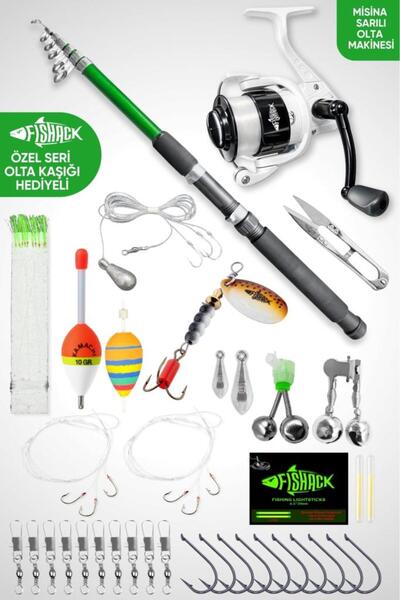 Fishack 35 Parça Tam Takım Olta Seti - 300cm Kamış 40-80GR / 40'lık Makine (G...