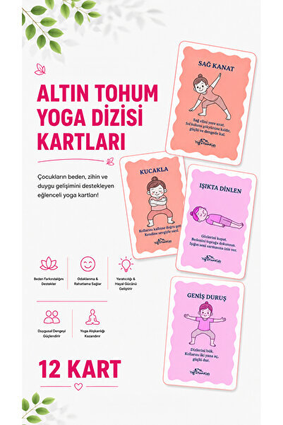 Yogatoon Kids World Çocuk Yogası Eğitim Kartları – Altın Tohum Temalı Farkınd...