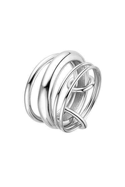 Lisa&Co. Inel Argint Faceted 48-49 mm / Argint placat cu rodiu