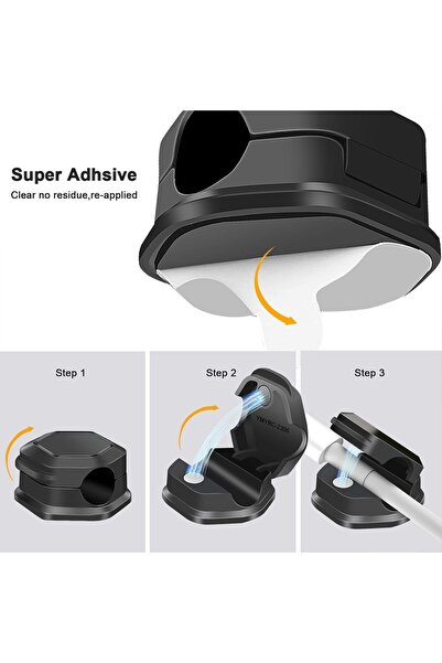 Arabest 14-Pack Magnetic Cord Organizer Clips, Self-Adhesive Cable Holder for...