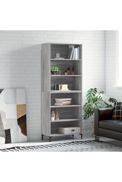 Concept Dulap înalt, gri sonoma, 69,5x32,5x180 cm, lemn compozit