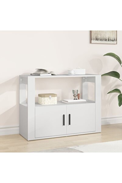 Concept Servantă, alb, 80x30x60 cm, lemn prelucrat
