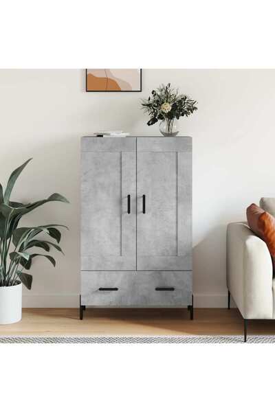 Concept Dulap înalt, gri beton, 69,5x31x115 cm, lemn compozit