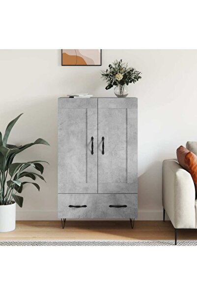 Concept Dulap înalt, gri beton, 69,5x31x115 cm, lemn compozit