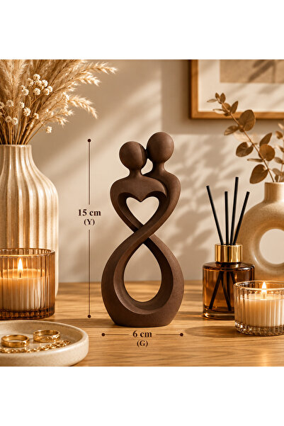 triora Sonsuz Aşk biblo: modern tasarım obje, sonsuzluk, dekoratif biblo 15cm...