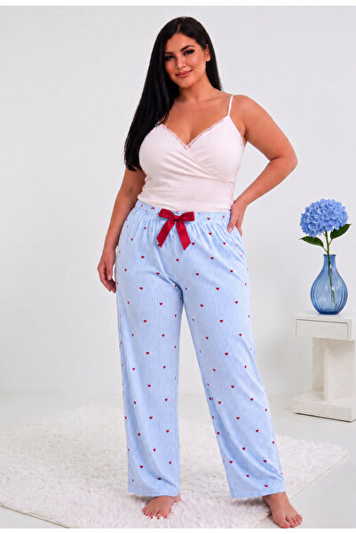 Lady Queen Women's Bamboo Lycra Ring Viscose Oversized Size Pajama Bottoms