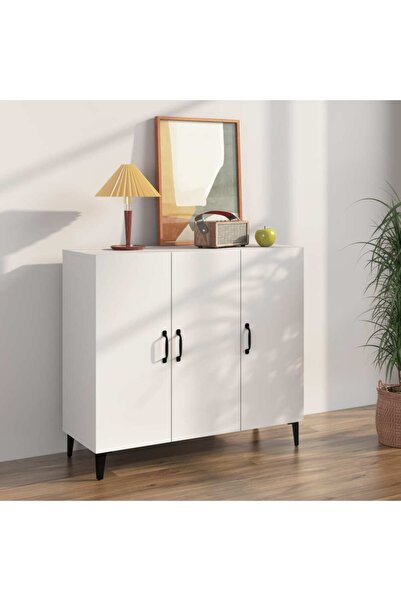 Concept Servantă, alb, 90x34x80 cm, lemn prelucrat