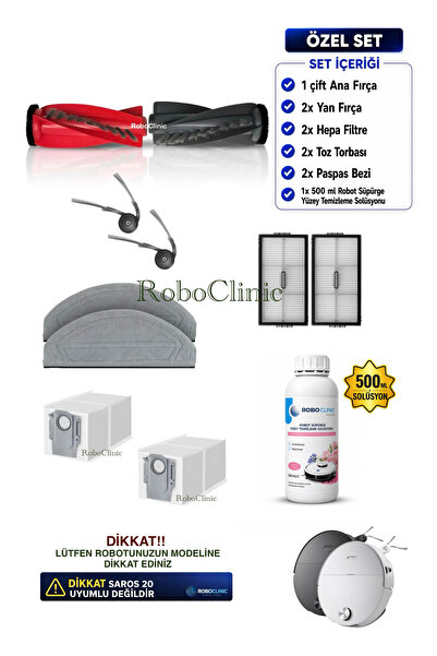Roboclinic Roborock Saros 20 Sonic Robot Vacuum Cleaner Compatible Detergent,...