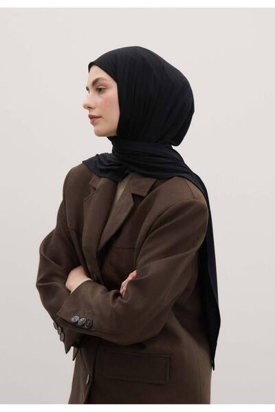 Freshscarfs Siyah Bambu Penye Şal