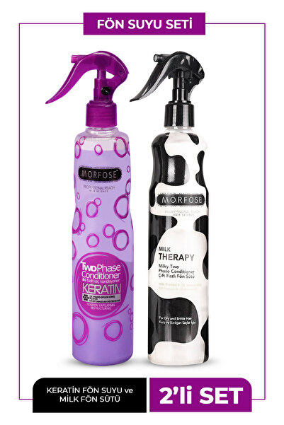 Morfose Çift Fazlı Fön Suyu Keratin 400 ml Milk Therapy Çift Fazlı Fön Sütü 4...