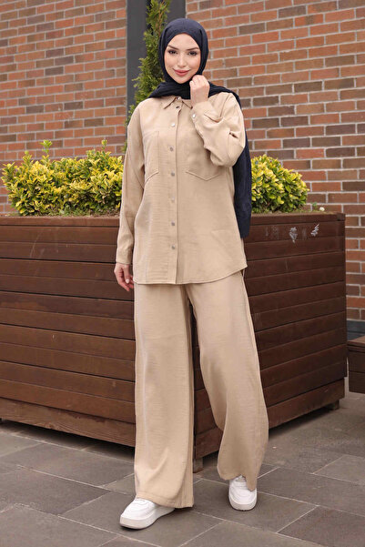 İmajButik Stone Pocket Modal Tunic and Trousers Set