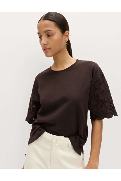 Marks & Spencer Saf Pamuklu Boxy T-Shirt
