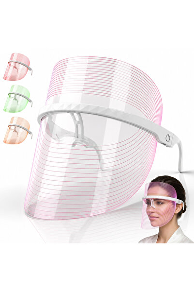 Omaly Masca Faciala LED, Terapie Fotonica 3 Culori, Tratament Antirid, Anti-A...