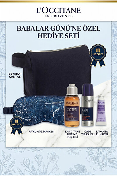 L'Occitane Erkek Bakım Seti, Özel Çantalı, 4'lü Set