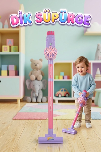 Tıfıl Toys 4 Parçalı Fırçalı Oyuncak Dikey Elektrikli Süpürge Seti - Eğitici ...