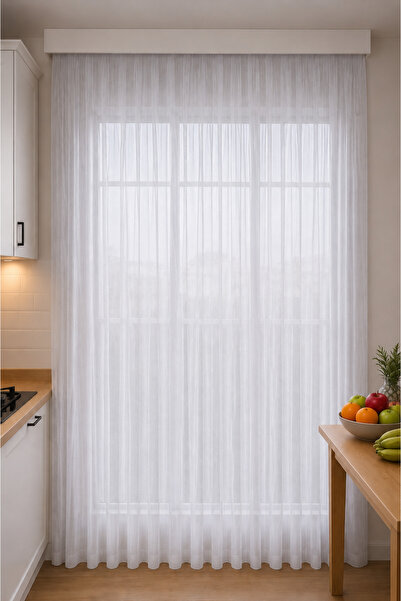 Elen's Net Tulle Curtain Wrinkle-Free Aesthetic Durable Economical Ecru Styli...