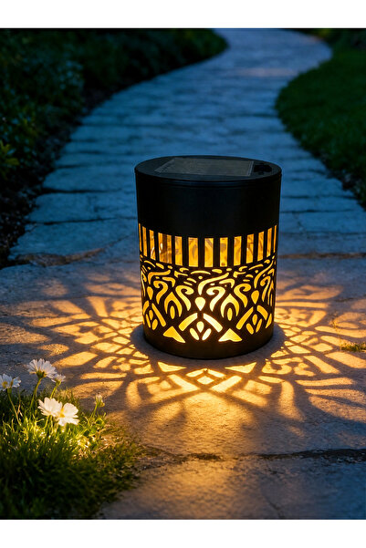 Bayt Aura Solar-powered outdoor wall light, waterproof, focusing, mandala pat...