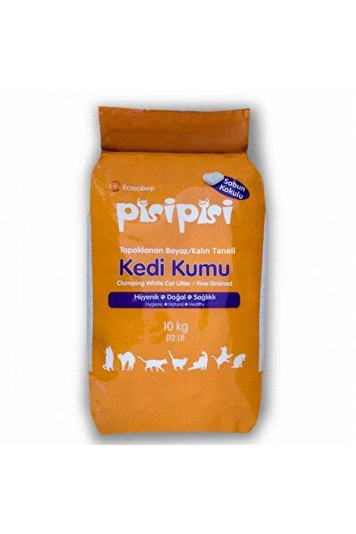 Genel Markalar Sabun Kokulu Topaklanan İnce Taneli Bentonit Kedi Kumu 10 Kg