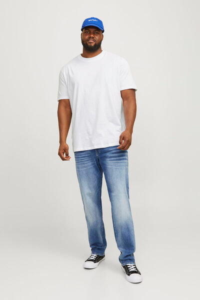Jack & Jones Ανδρικό λευκό μπλουζάκι με λογότυπο, βαμβακερό, κατάλληλο για κα...