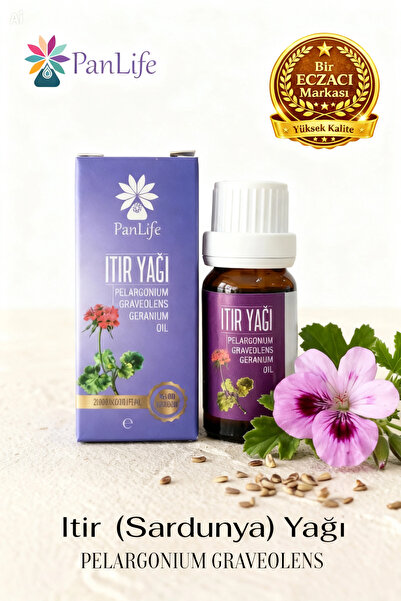 PANLİFE Itır (Sardunya) Yağı 10 ml (Pelargonium Graveolens) %100 Saf ve Doğal...