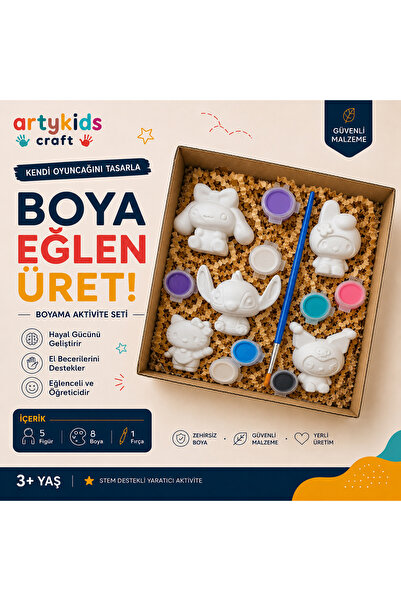 ArtyKids Craft Taş Tozu Boyama Kiti // Popüler Oyuncaklar Serisi Set 1 // Ail...
