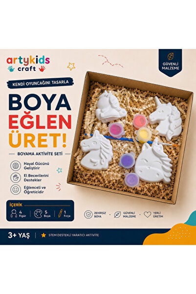 ArtyKids Craft Taş Tozu Boyama Kiti // Unicorn Serisi // Aile - Çocuk Aktivitesi