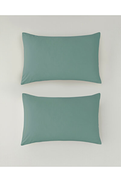 English Home Novella Premium Pamuk Dokulu 2'li Yastık Kılıfı 50x70 cm Koyu Se...