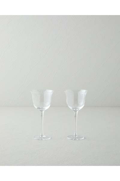 English Home Lustrous Kristal 2’li Kahve Yanı Kadeh 115 ml Şeffaf