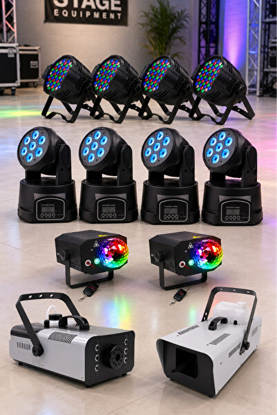 Quenlite Sahne Işık Sistemi Start Paket-5 (LAZER LED PAR ROBOT SİS KAR MAKİNESİ)