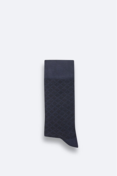 Avva Men's Anthracite Patterned Bamboo Socks A42Y8516