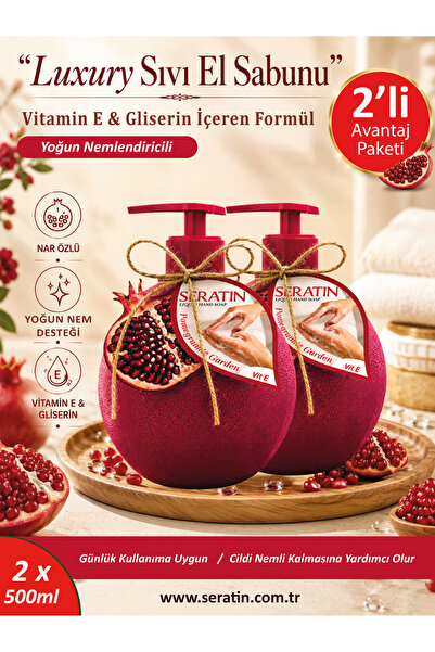Seratin Liquid Hand Soap Pomegranate Garden 2x500ml