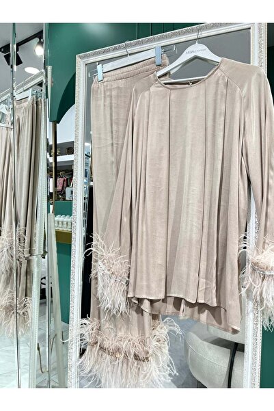 Modario Lisa Silk Cupra Feather Double Set - Beige - 3