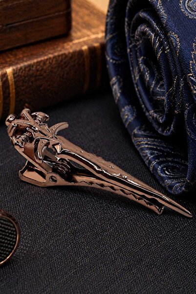 Kravatkolik Kılıç Motif Bronz Renk Kravat Iğnesi Kıy713