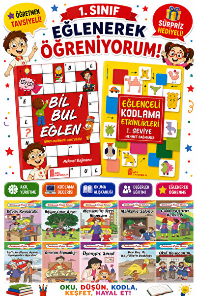 Ata Yayıncılık 1.Sınıflar İçin Okumayı Sevdiren 10 lu Hikaye Seti -Bil Bul Eğ...