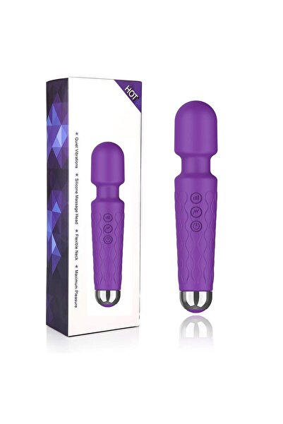 Genel Markalar 20 Mod Titreşimli Yüksek Kalite USB Şarjlı Su Geçirmez Vibratör Masaj Aleti